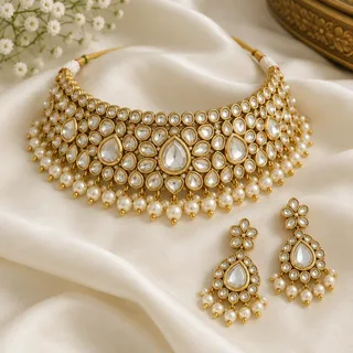 Kundan necklace set