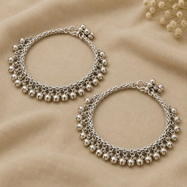 Ghungroo Silver-tone Payal